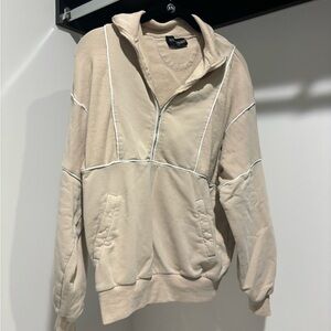 Kittenish Cream Zip-Up Hoodie
